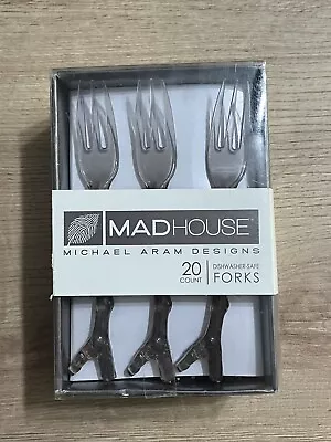 Michael Aram Designs Forks Opaque Cocktail Plastic Cutlery Hors D'oeuvres Twig • $24.99