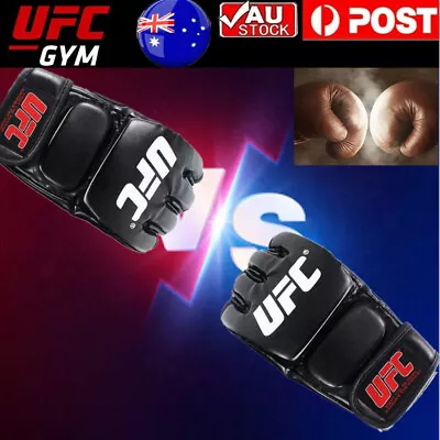 Sparing Gloves Boxing UFC MMA Grappling Training Polyurethane Leather Adult Size • $32