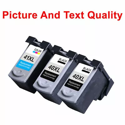 3 Ink For Canon PG40 CL41 Pixma IP1200 IP1800 MP140 MP150 MP160 • £35.99