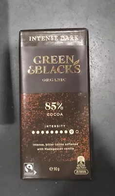 6 X 90g Green & Black's Organic 85% Cocoa 'Intense Dark' Chocolate • $42.50