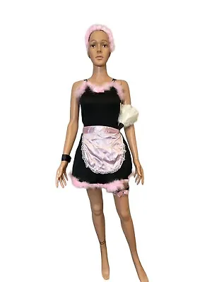 FRENCH MAID FLIRT Costume Fits Juniors 0-9:Mini-DRESS  7 Pieces • $23