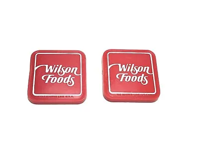 Vintage Plastic Wilson Foods Magnet Lot Of 2 • $7