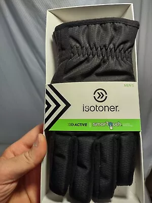 Isotoner Gloves L Men's Active Lined Black NWT • $12