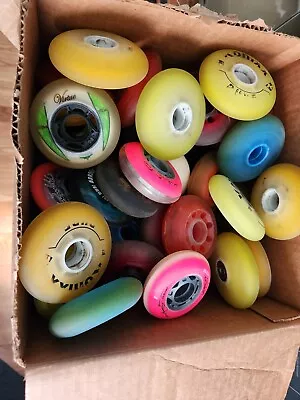 Lot Of 50+ Used Inline Roller Hockey Skate Wheels 72-80 Varied Hardness/brands • $30