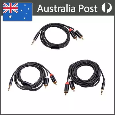 RCA Cable HiFi Stereo 2RCA To 3.5mm Audio Cable AUX Jack Y Splitter For Phones • $12.39