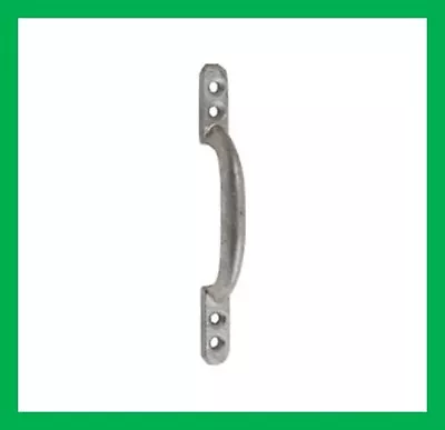 Galvanised Hot Bed D Sash Pull Handle 152mm 6  Door Gate Shed C/w Fixings • £3