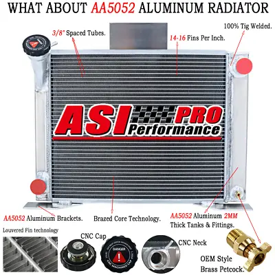 $169 • Buy Aluminum 3 Row Radiator For 1982-1994 89 Ford Ranger V8 Engine Conversion Swap
