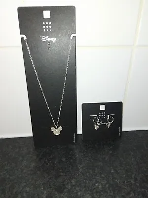 Disney Micky Mouse Necklace Earrings Jewellery Set Pendent BN  • £11