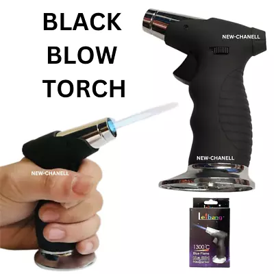 BLACK Kitchen Blow Torch BUTANE GAS MINI MICRO WIRELESS COOK SOLDERING • £13.99