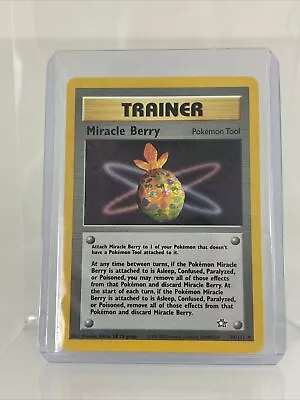 Miracle Berry 94/111 Neo Genesis Uncommon Trainer  WOTC Pokemon Card LP • $1.42