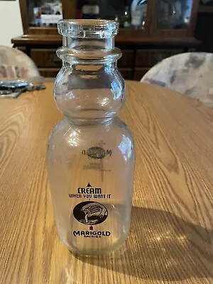 Marigold Dairies Cream Glass Bottle 1Quart Cream Top Bottle • $18