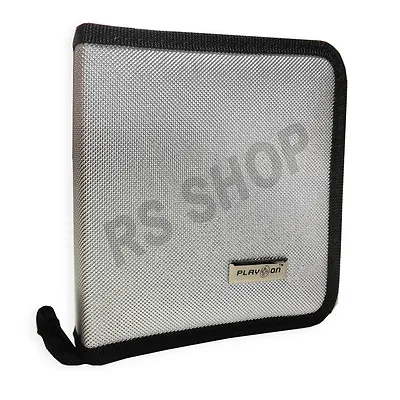 Metalic Silver Disc CD DVD Storage Wallet Holder Carry Case • £3.89