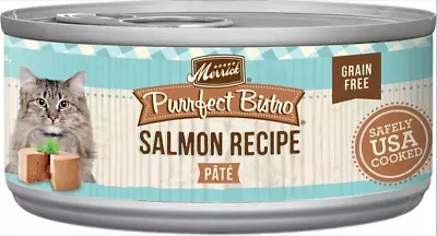 Merrick Purrfect Bistro Grain-Free Salmon Pate Canned Cat Food 24x5.5oz • $35.71