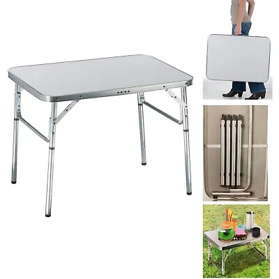 £19.99 • Buy 2.5ft Aluminium Portable Adjustable Folding Table Camping Outdoor Picnic Party 