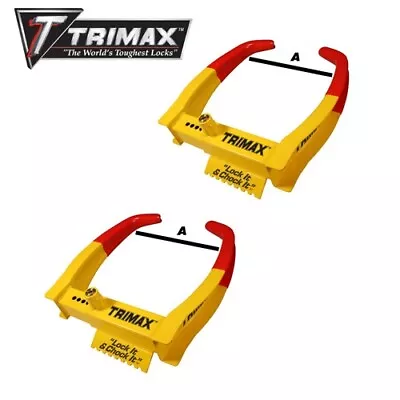 Trimax Motorcycle Clamp Boot Deluxe Wheel Tire Chock Locks Keyed Alike - 2 Pack • $224.99