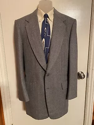 Vintage Mens Bespoke Tweed Suit 80s Does 50s 42 Long • $100