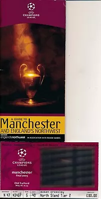 TICKET: UEFA CHAMPIONS LEAGUE FINAL 2003 AC Milan V Juventus + Manchester Guide • £39.99