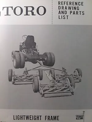 TORO GENERAL BULLET Tractor Lightweight Reel Mower Frame Parts Catalog Manual  • $56.03