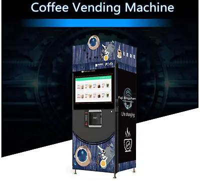 $14500 • Buy Touch Screen Automatic Coffee Vending Machine Dispenser Face Cover Cashless