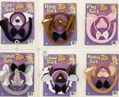 Animal Ears And Nose Set - Cat | Pig | Dog | Cow | Monkey | Elephant • $10.88