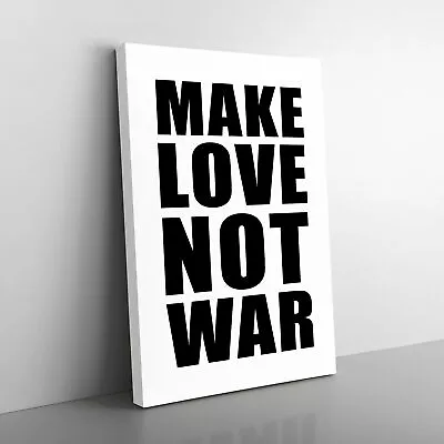 Make Love Not War Typography Canvas Wall Art Print Framed Picture Home Decor • $37.24