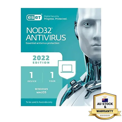 ESET NOD32 Antivirus 1 Device 1 Year License Key *AU STOCK* • $60