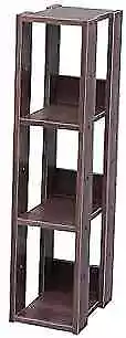  3-Tier 8  Slim Open Wooden Bookshelf With Adjustable Shelves Easy Assembly  • $32.71