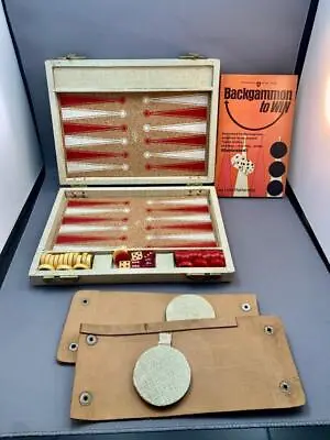 Vintage Lowe Butterscotch Red Bakelite Backgammon Magnetic Travel Set • $89.99