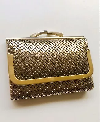 Vintage Retro Glomesh Gold Tri Fold Wallet/Purse • $35