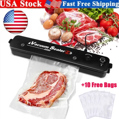 $18.49 • Buy Commercial Vacuum Sealer Machine Seal Meal Food Saver System With 10 Free Bags