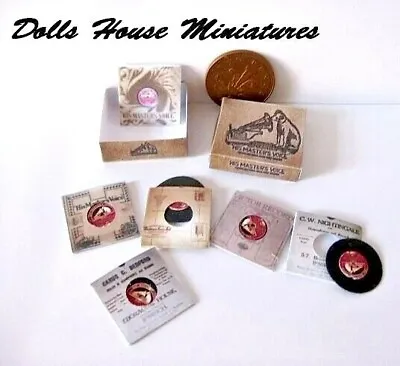    HMV GRAMOPHONE RECORDS Dolls House Miniatures • £4.99