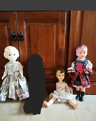 Vintage 1950's 1960's Dolls (x3) • $70