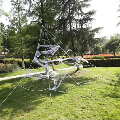 Halloween Giant Spider Web Cobweb Party Props Decor Outdoor Decor Fancy Dress • £6.48