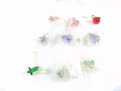 Vintage Miniature Glass Bell Ornaments Lot Of 12 • $25