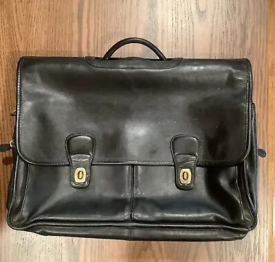 Coach  Thompson Executive Black Leather Laptop Men's Briefcase • $55