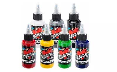 Tattoo Ink Millennium Mom 7 Smooth Color Set 1/2 Oz C 5 Ounce 7 Bottle Vibrant • $78.90