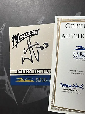 James Hetfield SIGNED Autographed Messengers Hardcover Book Metallica Ltd Ed #2 • £134.95