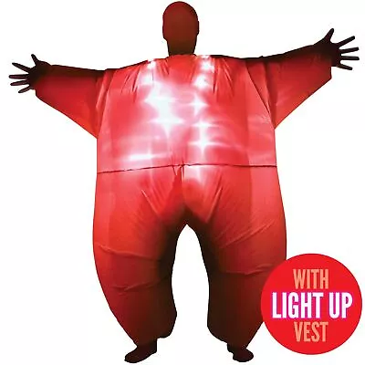 Adult Inflatable Red LIGHT UP Megamorph Costume Blow Up Fat Suit By Morphsuits • £42.99