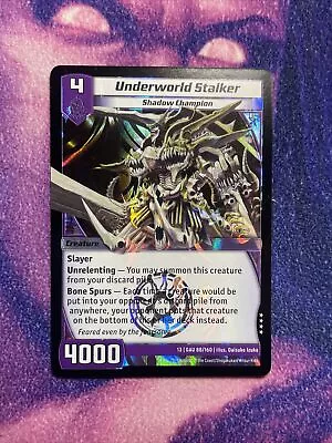 Kaijudo X1 UNDERWORLD STALKER Very Rare #30/160 13GAU Quest For Gauntlet - 2014 • $34.99