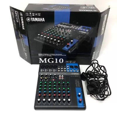 Yamaha MG10 Mixing Console Sound Mixer Deck 10 Channel W Box & Power Cable -CP • £92