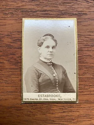 New Haven Connecticut Small Vintage Photo Tiny Antique Potrait Photo Of A Woman • $7.96