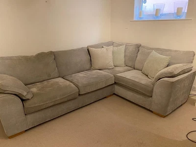 £575 • Buy NEXT Retail Stamford Large Corner Sofa In Mid Silver Fabric Cloth RRP £2199