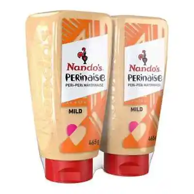 Nando's Perinaise Peri-Peri Mayonnaise Mild Squeezy Mayo Sauce Pack Of 2 X 465g • £11.29