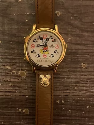 Vintage Disney Mickey Mouse 2 Song Musical Animated Watch Lorus 422 - Untested • $49.99