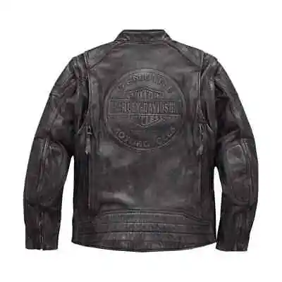 Harley Davidson Men's Dauntless Convertible 2 In 1 Genuine Cowhid Leather Jacket • $110