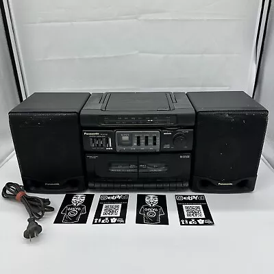 Panasonic RX-DT530 Vintage Portable Boombox Detachable Speakers Tested Retro • $79.99