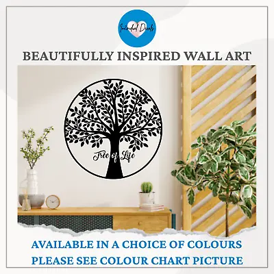 Circular Tree Of Life Wall Art Vinyl Decal Sticker Nature Pagan Wicca Mystic • £13.64