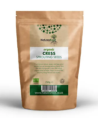 £3.99 • Buy Organic Cress Sprouting Seeds - Garden Planting | Non GMO | Microgreens Sprouts