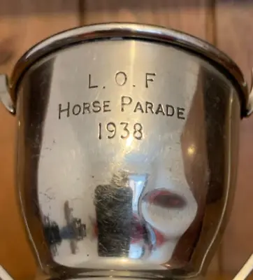 1938 L.O.F Horse Parade Vintage Silver Plate Trophy • $41.67