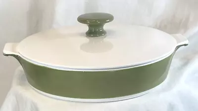 Vintage 1960’s Corning Ware Avacado Green With White B-8 1/2 B Skillet With Lid • $50